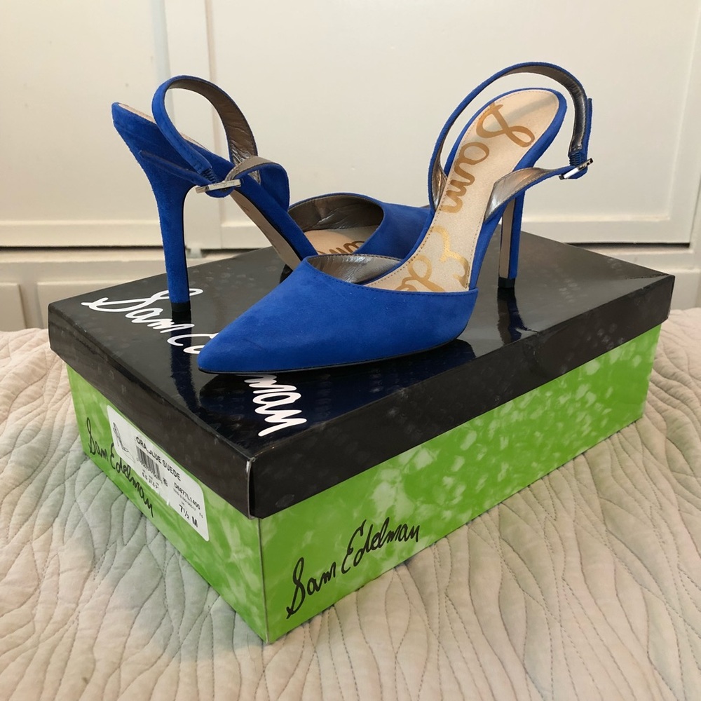 Sling back pumps
